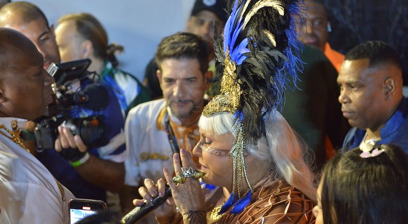 Fafá de Belém no desfile da Império de Casa Verde 2024. Foto: Felipe Araújo/Liga-SP