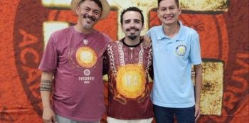 Dione Leite, Nícolas Gonçalves e Yago Duarte. Divulgação/Acadêmicos do Tucuruvi