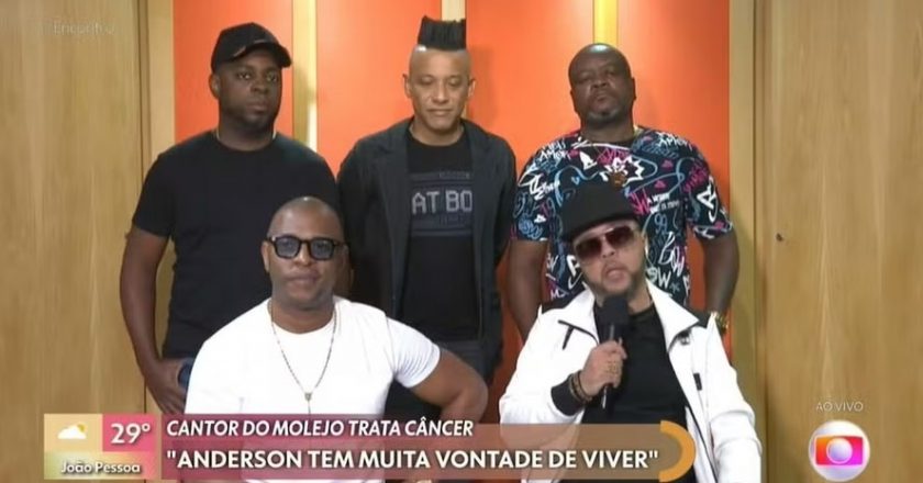 Grupo Molejo na Globo. Foto: Reprodução de TV