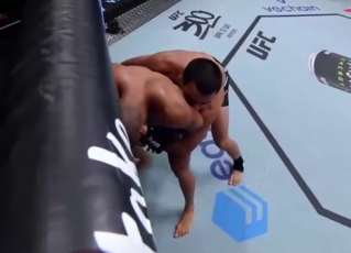 Brasileiro morde adversário no UFC. Foto: Reprodução de vídeo