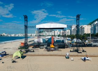 Palco para show de Madonna em Copacabana. Foto: Caiano Midam